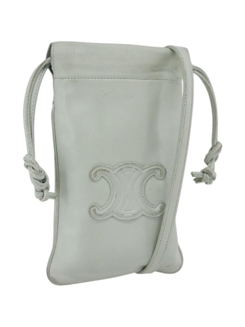 LOEWE Anagram Shoulder Bag Leather Light Blue